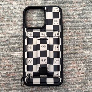 Stylish Black and White Checkered Phone Case